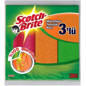 Scotch Brite 3'lü Renkli Bez