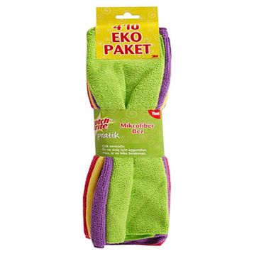 Scotch Brite 4'lü Mikrofiber Açık Temizlik Bezi