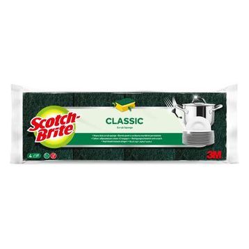 Scotch Brite Klasik Oluklu Tırnak Koruyucu Yeşil 4'lü Sünger