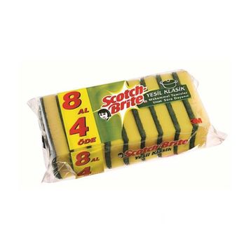 Scotch Brite Yeşil Klasik 8'li Sünger