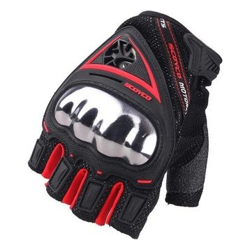 Scoyco MC44D Kırmızı Parmaksız Korumalı Eldiven