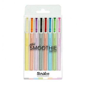 Scrikss 0.7 mm 8 Renk Smoothie Jel Kalem