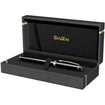 Scrikss 38 Kutulu Siyah Altın Roller Kalem