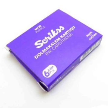 Scrikss 6'lı Mor Dolma Kalem Kartuşu