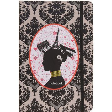 Scrikss A5 Çizgisiz Notelook Paris Siyah Kadife Defter