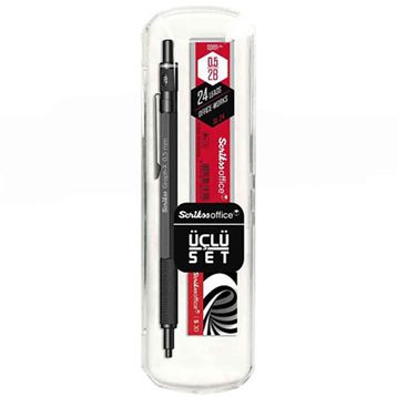 Scrikss Graph-X Metal 0.5 Mm Metal 3 Lü Antrasit Versatil Kalem
