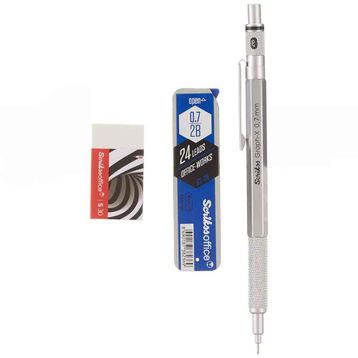 Scrikss Graph-X Metal 0.7 Mm 3 Lü Versatil Kalem Seti Kurşun Gri