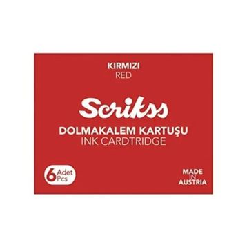 Scrikss Kırmızı Dolma Kalem Kartuşu