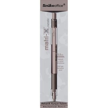 Scrikss Matri-X 0.5 mm Metalik Gri Mekanik Kurşun Kalem
