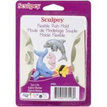 Sculpey APM06 Sea Life Flexible Push Mold Esnek Model Kalıbı