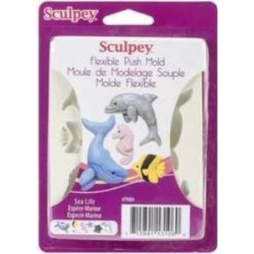 Sculpey APM06 Sea Life Flexible Push Mold Esnek Model Kalıbı