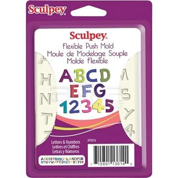 Sculpey Flexible Push Mold Harf ve Numara APM76 Esnek Model Kalıbı