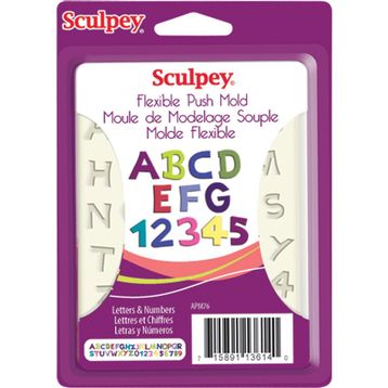 Sculpey Harf ve Numaralar Silikon Kalıp