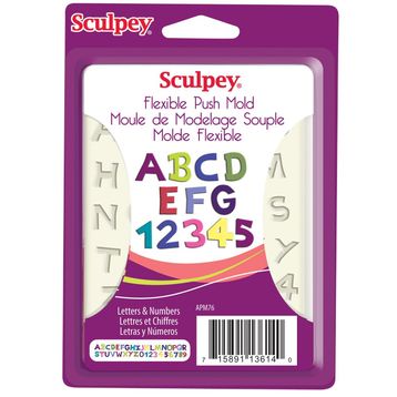 Sculpey Harf ve Numaralar Silikon Kalıp