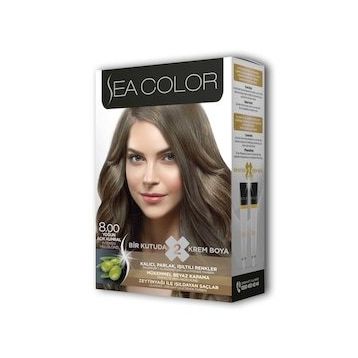 Sea Color 2 adet 8/0 Açık Kumral Krem Boya 100 ml Saç Boyası