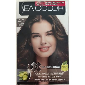 Sea Color 4/0 Kahve 2 Adet Tüp Krem Saç Boyası