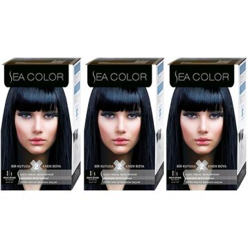 Sea Color Mavi Siyah 3-0 100 ml Saç Boyası