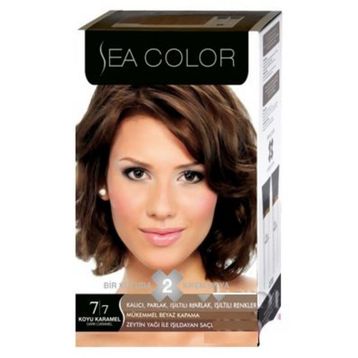 Sea Color Set 7.7 Koyu Karamel 2 Adet Saç Boyası