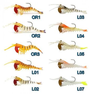 Sea Horse Manic 3D Shrimp 7 cm Karides Silikon Yem