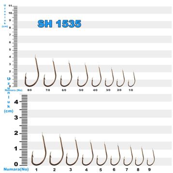 Sea Horse SH-1535 NO:7/0 50'li Çarpma Parlak Adet İğne