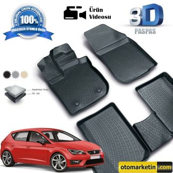Seat 2013-2020 Leon 3d Havuzlu Paspas