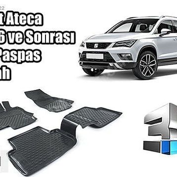Seat Ateca Siyah 3D Havuzlu Paspas