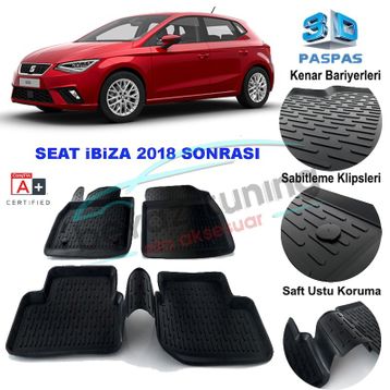 Seat Ibiza 2018 3D Havuzlu Paspas