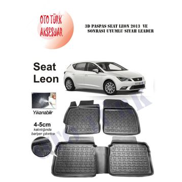 Seat Leon 3 Oto Paspas 4,5D 2013-2019 Siyah 5 Parça