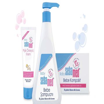 Sebamed 500 ml Şampuan + 100 ml Pişik Önleyici Krem + 100 gr Kompat Sabun Bebek Seti