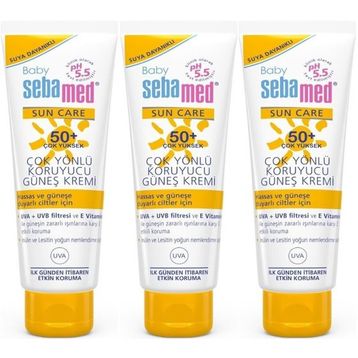 Sebamed Baby Sun Care 75 ml 50+ Çok Yüksek Faktör 3 Adet Çocuk Güneş Kremi