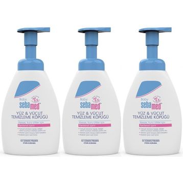 Sebamed Baby Yüz Vücut 3x400 ml Bebek Temizleme Köpüğü