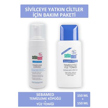 Sebamed Clear Face 150 ml Yüz Temizleme Köpüğü + 150 ml Yüz Temizleme Toniği