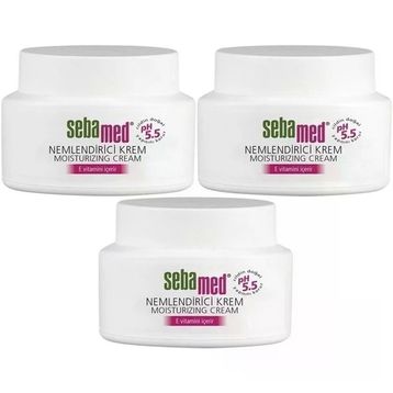 Sebamed Hassas Ciltler İçin E Vitaminli Su Bazlı Yağsız 3x75 ml Nemlendirici Yüz Bakım Kremi