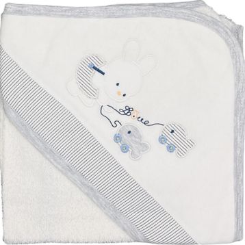 Sebi 9879 75x75 cm Balıkçı Tavşan Bebek Banyo Havlusu