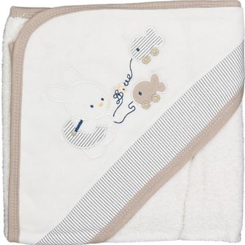 Sebi 9879 75x75 cm Balıkçı Tavşan Bebek Banyo Havlusu