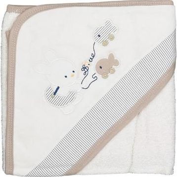 Sebi 9879 75x75 cm Balıkçı Tavşan Bebek Banyo Havlusu