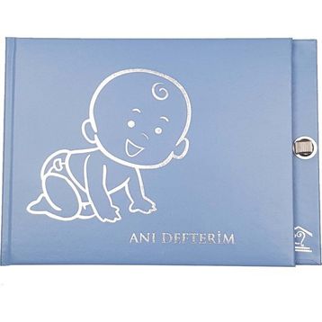 Sedir Defter Anı Defteri Serisi Mavi 19x27 cm Düz Defter