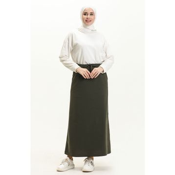 Sefamerve 0152-03 Cepli Spor Haki Yeşil Etek