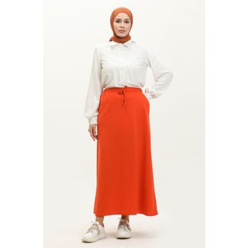 Sefamerve 0268-04 Oranj Kadın Etek