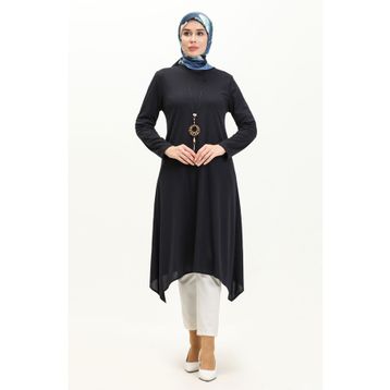 Sefamerve 2323-06 Lacivert Kadın Tunik