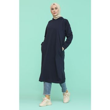 Sefamerve 3007-02 Lacivert Kadın Tunik