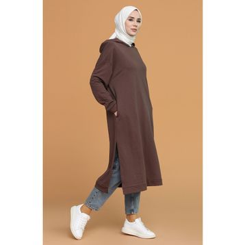Sefamerve 3007-11 Kahverengi Kadın Tunik