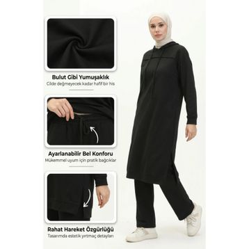 Sefamerve 3034-03 Siyah Kadın Mont