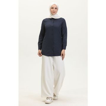 Sefamerve 6111-01 Lacivert Kadın Tunik