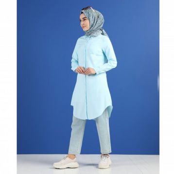 Sefamerve 6472-12 Turkuaz Kadın Tunik