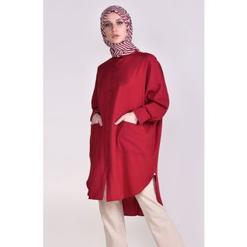 Sefamerve 6480-04 Bordo Kadın Tunik