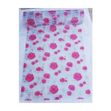 Şeffaf Desenli 100 cm X 250 cm Masa Örtüsü 1.7 mm Kalın Pvc Kaymaz Masa Örtüsü