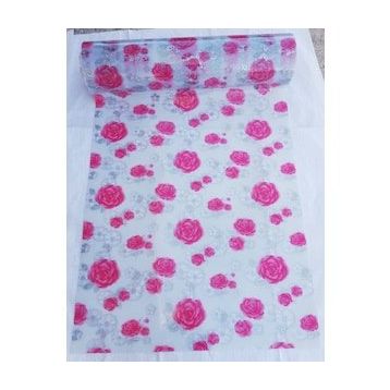 Şeffaf Desenli 100 cm X 250 cm Masa Örtüsü 1.7 mm Kalın Pvc Kaymaz Masa Örtüsü