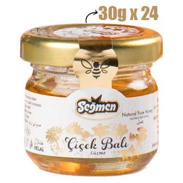 Seğmen Kavanoz 24x30 gr Süzme Çiçek Balı