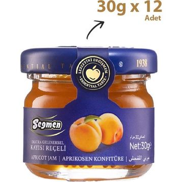Seğmen Kavanoz 30 gr Kayısı Reçeli (12 adet)